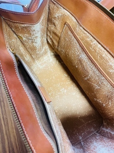 CELINE バッグ　マカダム柄　ゴールド金具　自立
