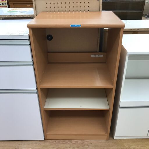 ★ジモティ割あり★ アイリスオーヤマ レンジ台 ブラウン H108×W60×D46 クリーニング済み KJ3501