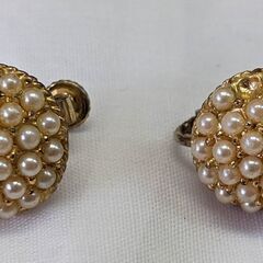 ☆アクセサリー　イヤリング　黒・白ザクロ　2種　中古品　の画像