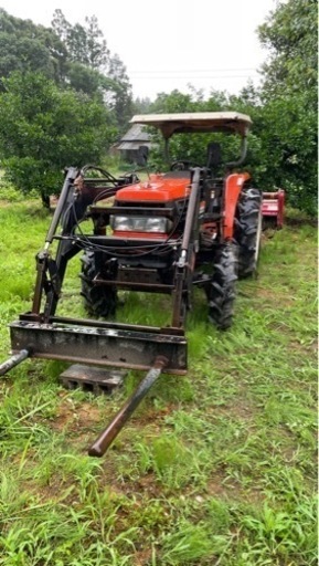 クボタトラクター　GL32 フロントローダー　ニプロロータリー　キャノピー