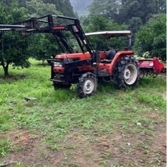 クボタトラクター　GL32 フロントローダー　ニプロロータリー　キャノピーの画像
