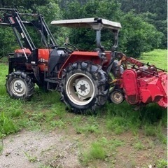 クボタトラクター　GL32 フロントローダー　ニプロロータリー　キャノピーの画像