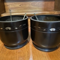 大正レトロ　火鉢セット　木炭付き