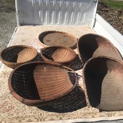 【レトロ】古民具　農具　天然素材　ザル　手みの画像