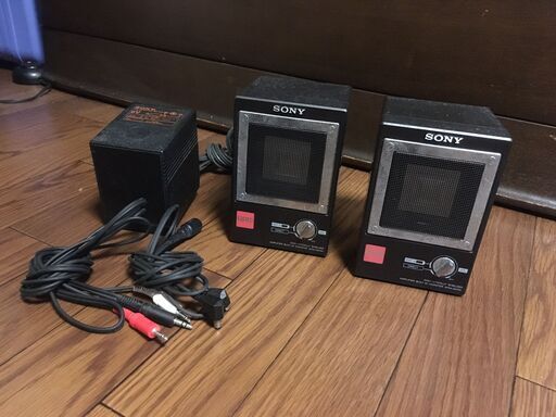 SONY アンプ内蔵ミニスピーカーAPM-007AV  電源アダプター付き