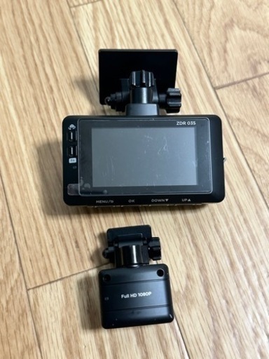 美品コムテック  ZDR035 、駐車監視用配線 前後カメラ  