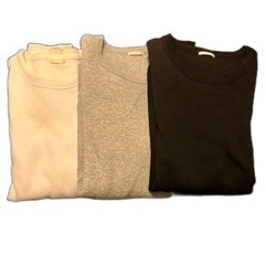 ※3枚セット GU ジーユー スウェット クルーネック XL