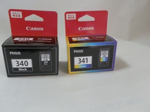 【終了しました。】キャノンプリンターPIXUS用 純正品インクカートリッジ黒（BC-340）＋３色カラー（BC-341）セット