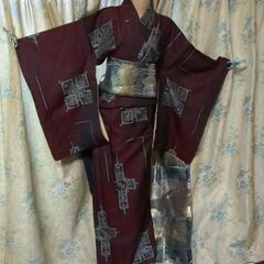クリスマスイベントに正絹小紋と正絹袋帯セット未使用品