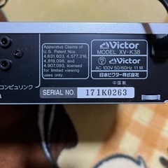値下げします！ビクター　DVDプレイヤーの画像
