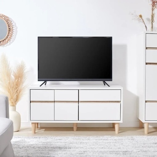 家具 収納家具 テレビ台 ドレッサー　LOWYA [幅90] ローテレビ台 木目調 収納付き 開き戸収納 ツートンカラー