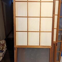 昭和　すりガラス　引き戸　さっし