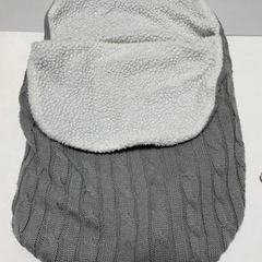 【お取引中】袋状　ベビーブランケット　グレー✖︎白　差し上げます