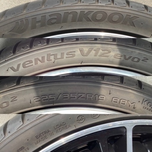 車のパーツ HANKOOK ventus V12evo2  BADX 632 LOXARNY TARKUS HANKOOK ventus V12evo2 BADX 632 LOXARNY TARKUS