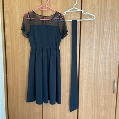 黒　ワンピース　ドレス　結婚式　ジャンク品の画像