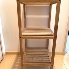 完売御礼❣️【縦36×横36×高さ79 cm 】最終値。値下げし再募集！たな　棚　ラック　3段ボックス　3段ラック　ナチュラル　ウッド　木の画像