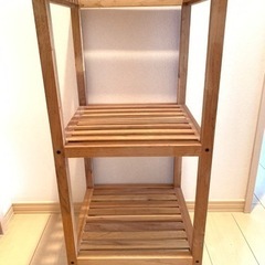 完売御礼❣️【縦36×横36×高さ79 cm 】最終値。値下げし再募集！たな　棚　ラック　3段ボックス　3段ラック　ナチュラル　ウッド　木の画像