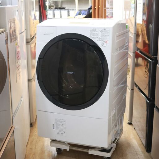 273)【美品/2020年製】東芝 ドラム式洗濯乾燥機 ZABOON ザブーン 洗濯11.0kg 乾燥7.0kg ヒートポンプ乾燥 左開き TW-117A8L グランホワイト