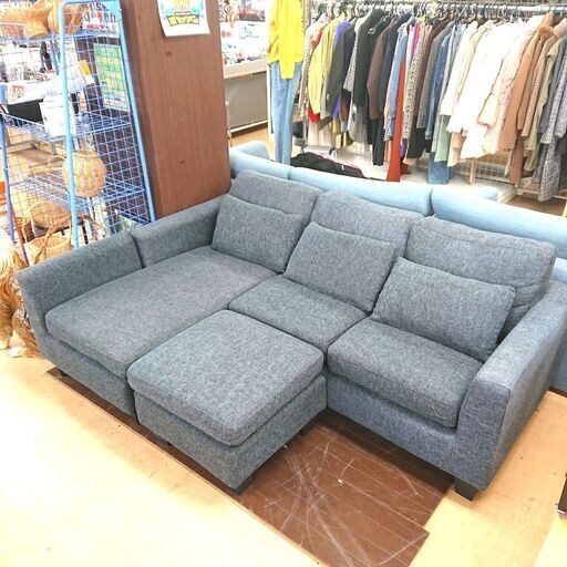 11/12メーカー不明 ソファ 3人掛け L字 自在 コーナー 家具