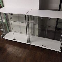地球家具　コレクションケース　JONY　ガラス棚シェルフ　３段飾り棚『中古美品』H905　複数入荷！の画像