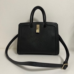 【中古品】ダズリン dazzlin ブラック レザー調 ハンドバ...