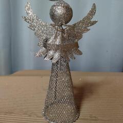 (N)Amosfunクリスマスツリートッパー高さ23㌢飾りオーナメント　天使ラメの画像