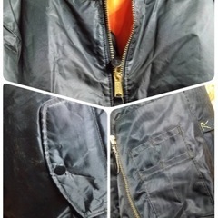 ●【7XL ビッグサイズ 美品】ROTHCO ロスコ  MA-1 FLIGHT JACET フライトジャケット 大きめ ブラック × オレンジ 中綿 暖か 7,700円→半額3,850円にてご提供 ④の画像