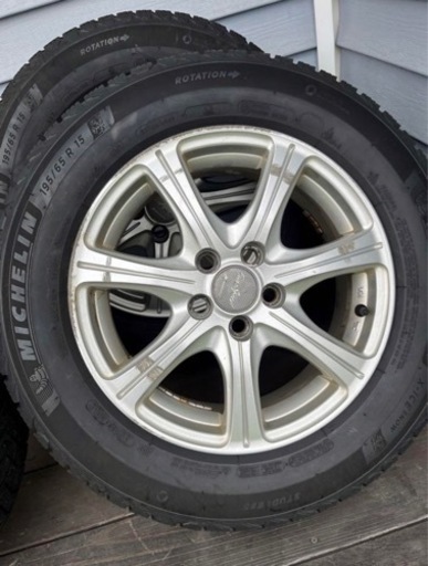 スタッドレスタイヤ　4本ホイールセット　195/65R15 ブリヂストン　ミシュラン