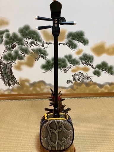 ③月❹日終了！沖縄三線！新品！　クルチ(黒木)  与那城型　本皮本張り①
