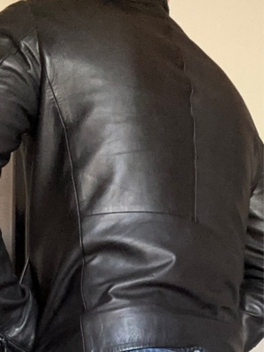 値下げしました！EMPORIO ARMANI レザージャケット　ブルゾン　ブラック　Lサイズ