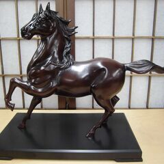 R235 馬 置物 オブジェ 飾り物 金属製 約3.1ＫＧ 美品