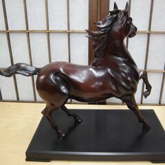 R235 馬 置物 オブジェ 飾り物 金属製 約3.1ＫＧ 美品の画像