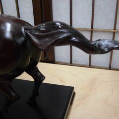 R235 馬 置物 オブジェ 飾り物 金属製 約3.1ＫＧ 美品の画像