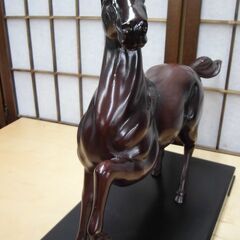 R235 馬 置物 オブジェ 飾り物 金属製 約3.1ＫＧ 美品の画像