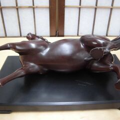 R235 馬 置物 オブジェ 飾り物 金属製 約3.1ＫＧ 美品の画像