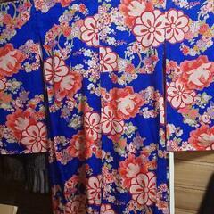 銘仙  錦紗 アンティーク着物  一点300円  の画像