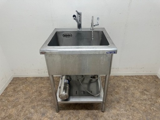 マルゼン　ＭＡＲＵＺＥ　業務用　１槽シンク流し台　蛇口付き　浄水器付き　飲食店　Ｗ６００ｘＤ６００ｘＨ８５０ｍｍ