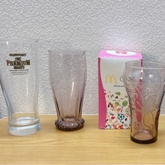【無料】ビールグラス＆コカコーラのグラス