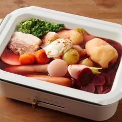 値下げしました💗BRUNOコンパクトホットプレート＆深鍋★新品未開封★ネイビー紺色の画像