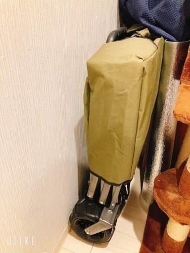 アウトドア　キャリーカート　ワゴン　オリーブカラー