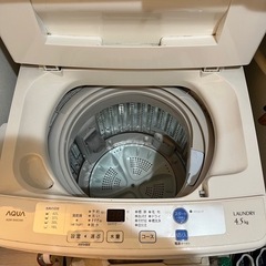 洗濯機　AQUA AQW-S45C(W)4.5kgの画像