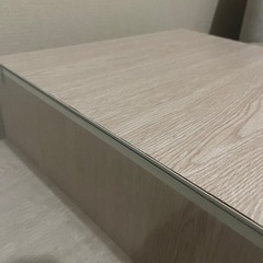 【引き取り限定】おしゃれ　ローテーブル　引き出しあり　取り外し可能ガラス天板の画像