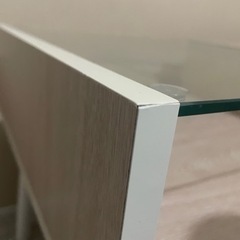 【引き取り限定】おしゃれ　ローテーブル　引き出しあり　取り外し可能ガラス天板の画像