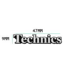 Technics テクニクス アルミ エンブレム プレート シルバー/ブラックの画像