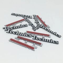 Technics テクニクス アルミ エンブレム プレート シルバー/ブラックの画像