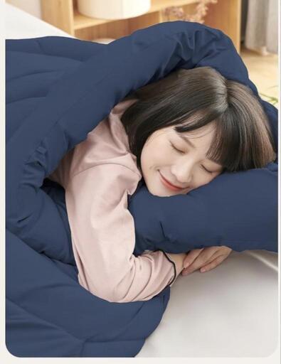 【新品未使用】掛け布団　２枚セット　150×210cm（シングル） 側生地：ポリエステル100％　詰め物：中空ポリエステル綿100％　裏地:ポリエステル100%　　取り付け用ループ付き