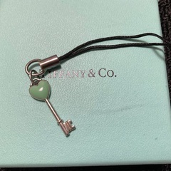 ティファニー　ハート　キー　ストラップ　シルバー　箱　付属品付き...