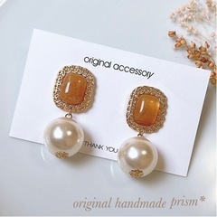 ハンドメイドピアス #009