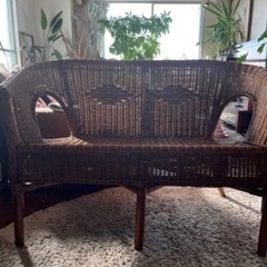 ラタンソファー