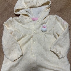 ベビー服　メゾピアノ　パーカー　女の子　うさぎ　薄いイエロー　7...